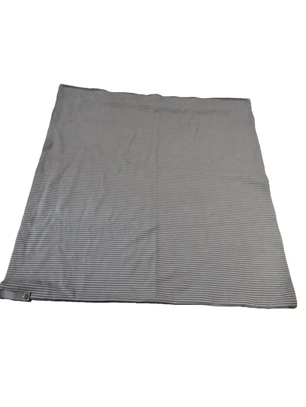 Lululemon Vinyasa Scarf Women's One Size Gray Striped Ribbed Knit Snap Wrap Yoga